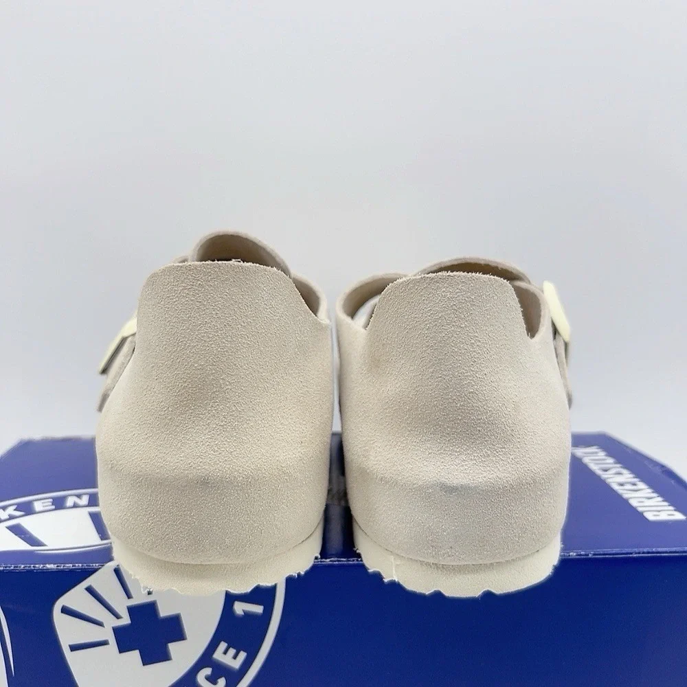Birkenstock London Men's Casual Shoes Light Gray Suede Buckle EU 43 US 10